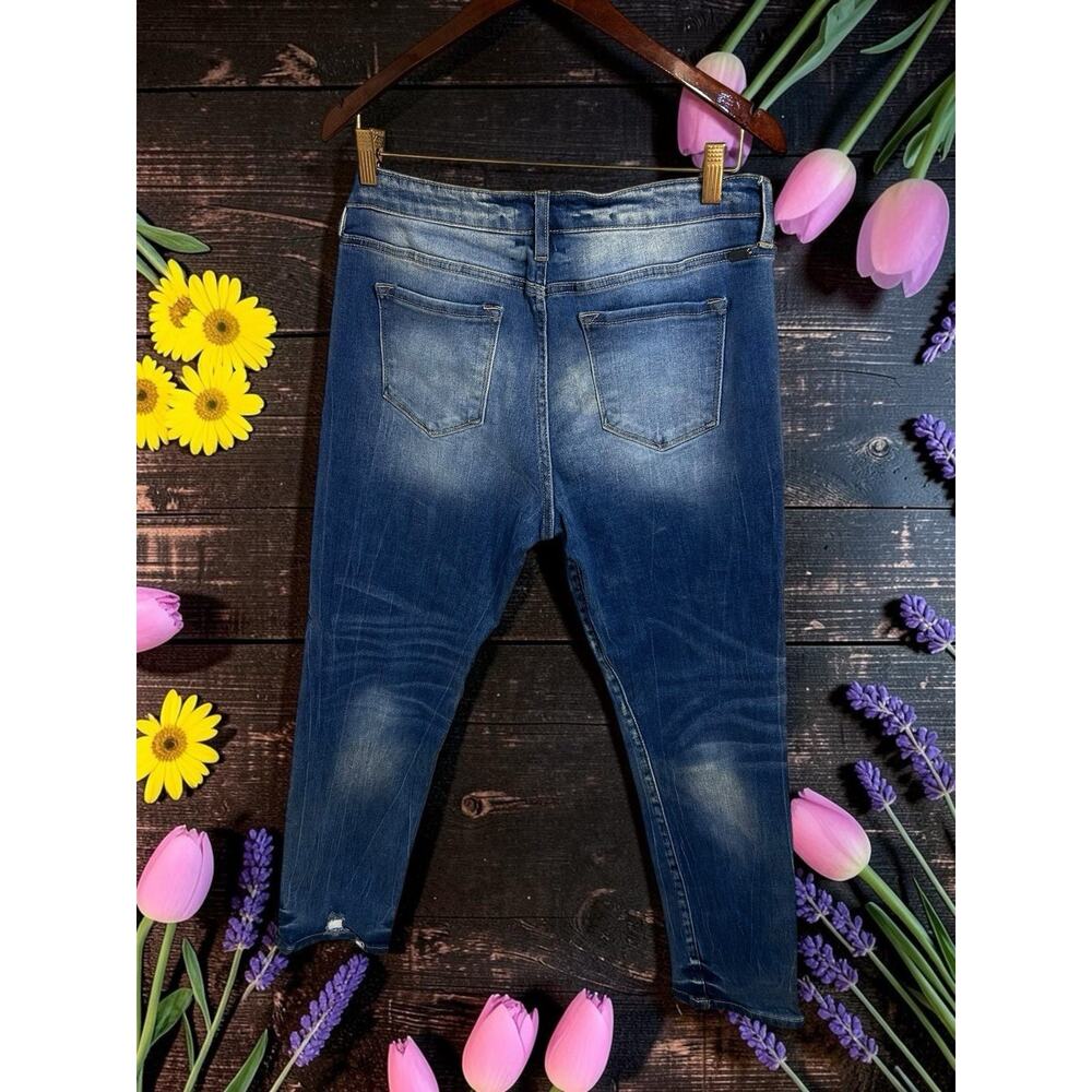 KanCan Signature Mid-Rise Ankle Jeans Sz 31 Blue Wash Stretch Button Fly - Picture 5 of 5